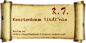 Kesztenbaum Titánia névjegykártya